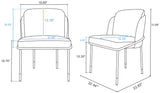 Manhattan Comfort Flor Modern Dining Chair - Set of 2 Black 2-DC052-BK