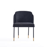 Manhattan Comfort Flor Modern Dining Chair - Set of 2 Black 2-DC052-BK