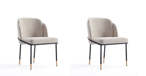 Manhattan Comfort Flor Modern Dining Chair - Set of 2 Wheat 2-DC052-WT