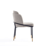 Manhattan Comfort Flor Modern Dining Chair - Set of 2 Wheat 2-DC052-WT