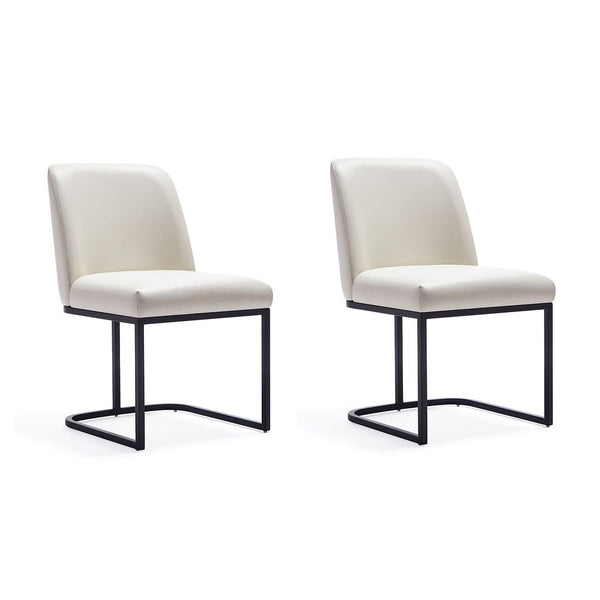 Manhattan Comfort Serena Modern Dining Chair - Set of 2 Cream 2-DC056-CR