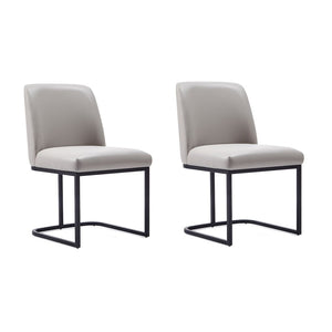 Manhattan Comfort Serena Modern Dining Chair - Set of 2 Light Grey 2-DC056-LG
