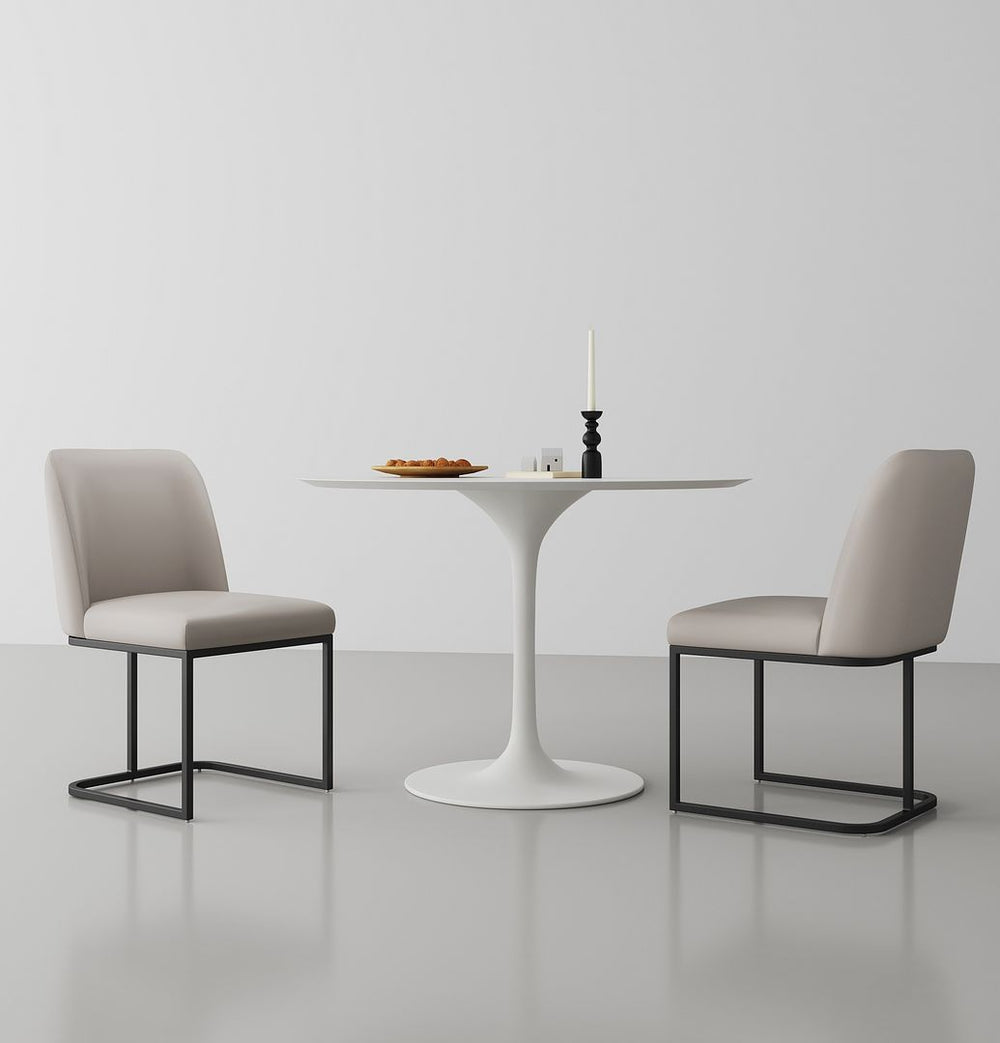 Manhattan Comfort Serena Modern Dining Chair - Set of 2 Light Grey 2-DC056-LG