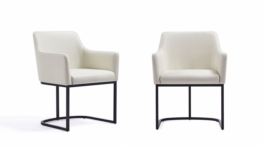 Manhattan Comfort Serena Modern Dining Armchair - Set of 2 Cream 2-DC056AR-CR