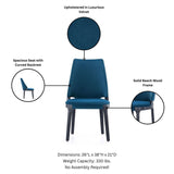 Kara Dining Side Chair in Blue- Set of 4 2-DC057-BL Manhattan Comfort