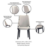 Kara Dining Side Chair in Light Grey- Set of 4 2-DC057-LG Manhattan Comfort