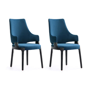 Kara Dining Arm Chair in Blue- Set of 2 2-DC057AR-BL Manhattan Comfort