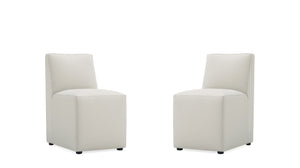 Manhattan Comfort Anna Square Modern Dining Chair- Set of 2 Stone Grey 2-DC058-ST