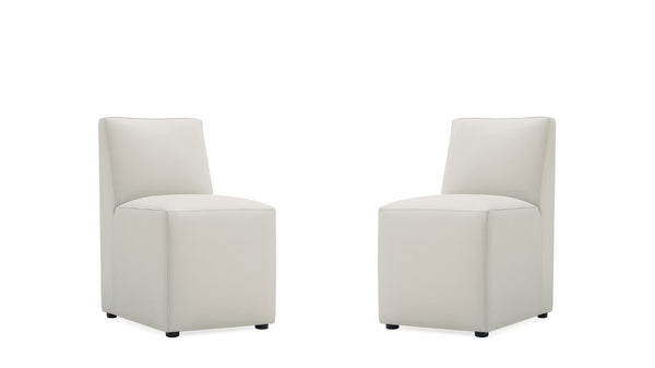 Manhattan Comfort Anna Square Modern Dining Chair- Set of 2 Stone Grey 2-DC058-ST