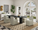 Manhattan Comfort Anna Square Modern Dining Chair- Set of 2 Stone Grey 2-DC058-ST