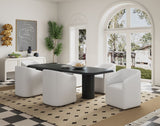 Manhattan Comfort Anna Round Modern Dining Armchair - Set of 2 Cream 2-DC059AR-CR