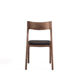 Manhattan Comfort Moderno Modern Dining Chair- Set of 2 Walnut and Black DC070-BK