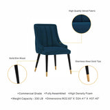 Manhattan Comfort Eda Modern Dining Chair- Set of 2 Midnight Blue 2-DC073-BL