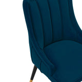 Manhattan Comfort Eda Modern Dining Chair- Set of 2 Midnight Blue 2-DC073-BL