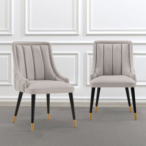 Manhattan Comfort Eda Modern Dining Chair- Set of 2 Grey 2-DC073-GY