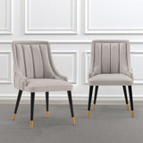 Manhattan Comfort Eda Modern Dining Chair- Set of 2 Grey 2-DC073-GY