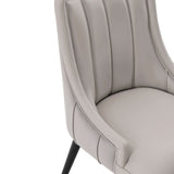 Manhattan Comfort Eda Modern Dining Chair- Set of 2 Grey 2-DC073-GY