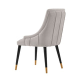 Manhattan Comfort Eda Modern Dining Chair- Set of 2 Grey 2-DC073-GY