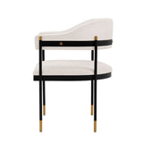 Manhattan Comfort Lia Modern Dining Armchair - Set of 2 Cream 2-DC074-CR