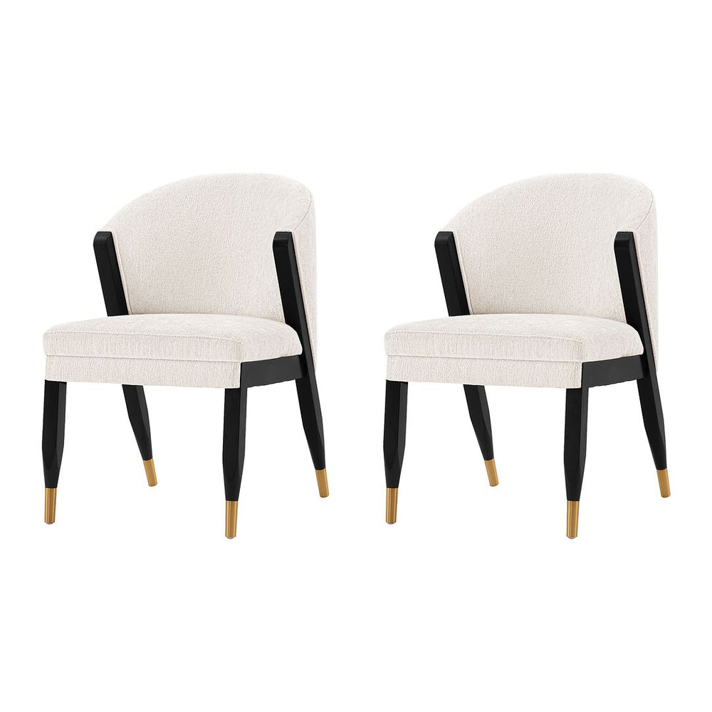 Manhattan Comfort Ola Modern Dining Chair- Set of 2 Cream 2-DC075-CR