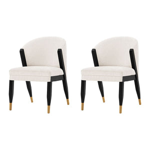 Manhattan Comfort Ola Modern Dining Chair- Set of 2 Cream 2-DC075-CR