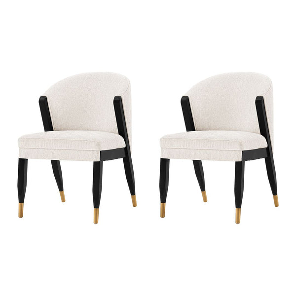 Manhattan Comfort Ola Modern Dining Chair- Set of 2 Cream 2-DC075-CR