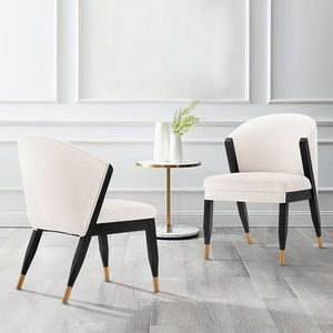 Manhattan Comfort Ola Modern Dining Chair- Set of 2 Cream 2-DC075-CR