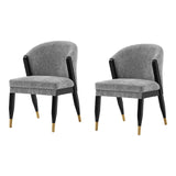 Manhattan Comfort Ola Modern Dining Chair- Set of 2 Grey 2-DC075-GY