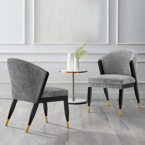 Manhattan Comfort Ola Modern Dining Chair- Set of 2 Grey 2-DC075-GY