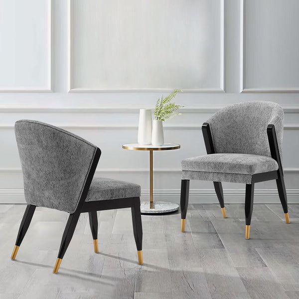 Manhattan Comfort Ola Modern Dining Chair- Set of 2 Grey 2-DC075-GY