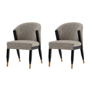 Manhattan Comfort Ola Modern Dining Chair- Set of 2 Stone 2-DC075-ST