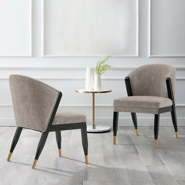 Manhattan Comfort Ola Modern Dining Chair- Set of 2 Stone 2-DC075-ST