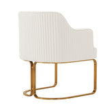 Manhattan Comfort Edra Modern Dining Armchair - Set of 2 Cream 2-DC078-CR