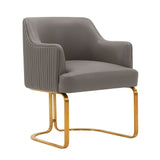 Manhattan Comfort Edra Modern Dining Armchair - Set of 2 Taupe 2-DC078-TP