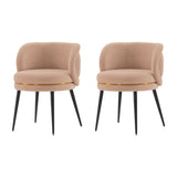 Manhattan Comfort Kaya Modern Dining Chair- Set of 2 Nude 2-DC080-ND