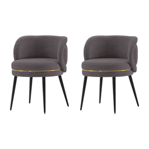 Manhattan Comfort Kaya Modern Dining Chair- Set of 2 Grey 2-DC080-GY