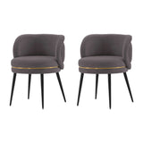 Manhattan Comfort Kaya Modern Dining Chair- Set of 2 Grey 2-DC080-GY