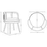 Manhattan Comfort Kaya Modern Dining Chair- Set of 2 Grey 2-DC080-GY