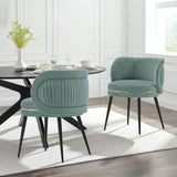 Manhattan Comfort Kaya Modern Dining Chair- Set of 2 Mint Green 2-DC080-MG