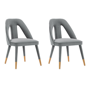Manhattan Comfort Neda Modern Dining Chair- Set of 2 Grey 2-DC081-GY