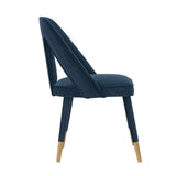 Manhattan Comfort Neda Modern Dining Chair- Set of 2 Midnight Blue 2-DC081-MB