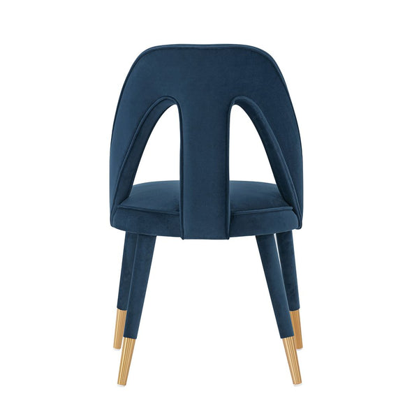 Manhattan Comfort Neda Modern Dining Chair- Set of 2 Midnight Blue 2-DC081-MB
