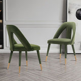 Manhattan Comfort Neda Modern Dining Chair- Set of 2 Olive Green 2-DC081-OG