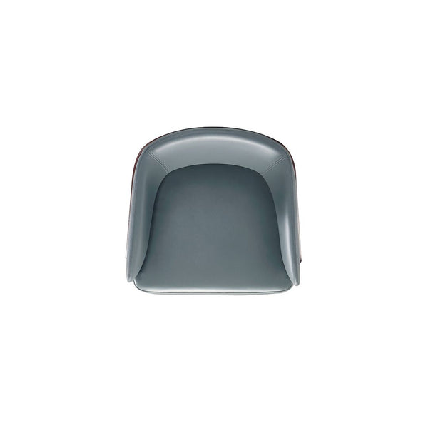 Manhattan Comfort Reeva Modern Dining Chair - Set of 2 Walnut and Graphite Grey 2-DC082-GY