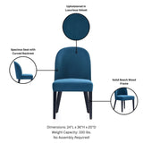 Hillman Dining Chair in Blue- Set of 4 2-DC087-BL Manhattan Comfort