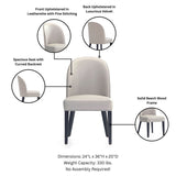 Hillman Dining Chair in Light Grey- Set of 4 2-DC087-LG Manhattan Comfort