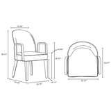 Hillman Dining Arm Chair - Set of 2 in Blue 2-DC087AR-BL Manhattan Comfort