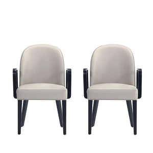 Hillman Dining Arm Chair - Set of 2 in Light Grey 2-DC087AR-LG Manhattan Comfort