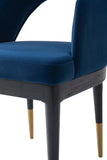 Carrington Dining Armchair in Midnight Blue - Set of 2 2-DC089AR-BL Manhattan Comfort