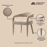 Aspen Dining Armchairs in Gold Dust - Set of 2 2-DC093AR-GD Manhattan Comfort